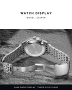 CADISEN Automatic Mechanical Watch Man Silver Business Casual Waterproof Watch Japan MIYOTA 8215 Movement Domed Glass Mens Watch