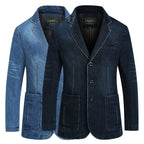 2025 spring and autumn new denim suit men casual loose large size youth denim suit jacket Fashion classic style