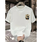 The latest 100% classic printed loose-fitting short-sleeved shirt is a high-quality top suitable for both men and women.