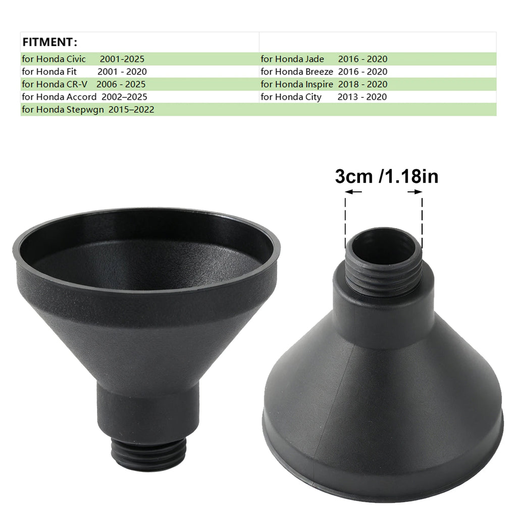 Car Engine Oil Funnel Filler No-Spill For Honda Civic Accord 2002-2025 For CR-V Fit Jade City For Stepwgn Oil Change Funnel