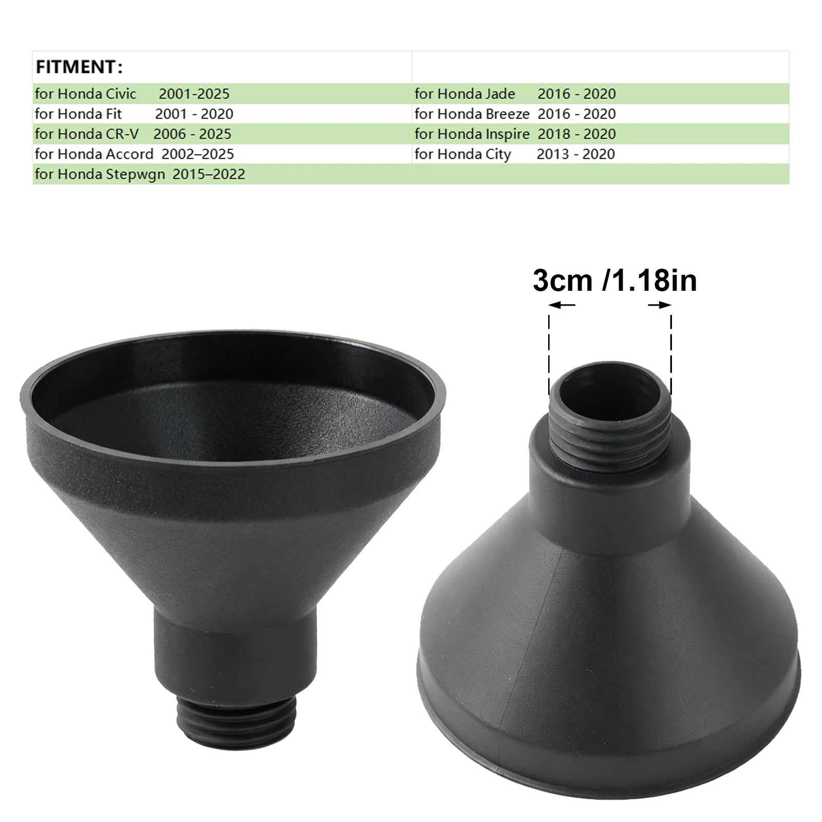 Car Engine Oil Funnel Filler No-Spill For Honda Civic Accord 2002-2025 For CR-V Fit Jade City For Stepwgn Oil Change Funnel
