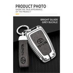 Car Key Case Bag Cover Shell For Toyota CHR Prado 2017 2018 Prius Camry Corolla RAV4 2017 2018 2019 2020 Protector Accessories