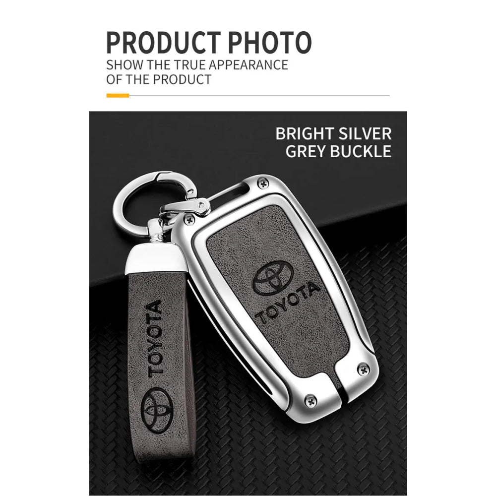 Car Key Case Bag Cover Shell For Toyota CHR Prado 2017 2018 Prius Camry Corolla RAV4 2017 2018 2019 2020 Protector Accessories