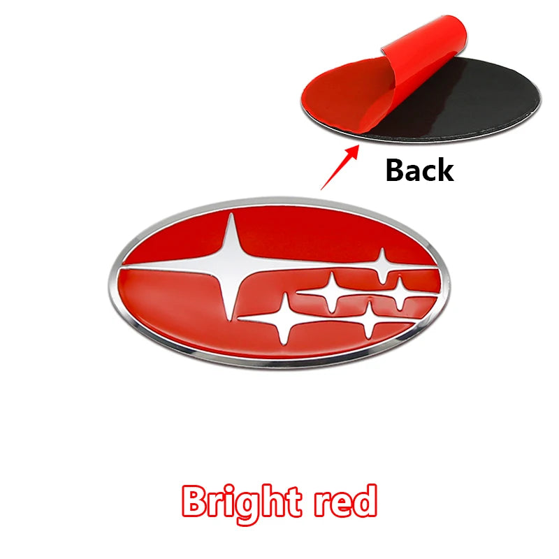 For Subaru Forester Outback Legacy Impreza STI BRZ Auto  1PC 58x30mm ABS Car Steering Wheel Center Emblem Badge Decal