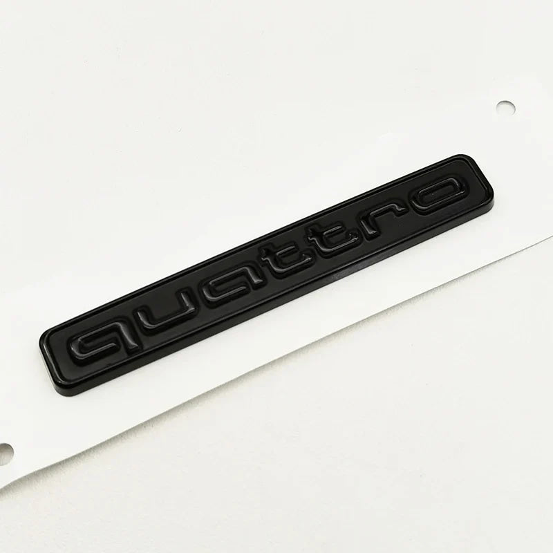 3D ABS Black Logo Quattro Emblem Decal Car Badge For Audi A3 A5 A4 A6 A7 A8 A1 A2 S3 S4 TT Q3 Q7 Q5 Quattro Sticker Accessories