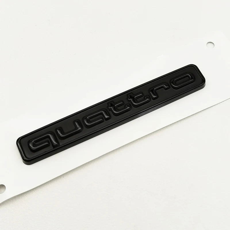 3D ABS Black Logo Quattro Emblem Decal Car Badge For Audi A3 A5 A4 A6 A7 A8 A1 A2 S3 S4 TT Q3 Q7 Q5 Quattro Sticker Accessories