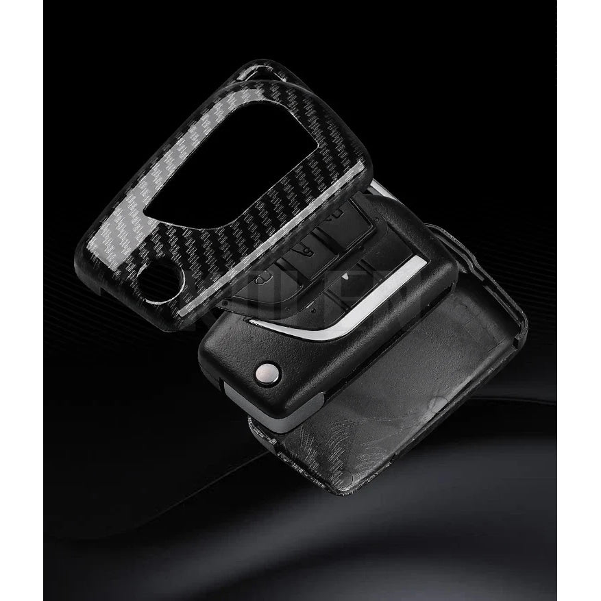 For Toyota Camry RAV4 Forturner Hilux Auris Corolla Avensis Verso Yaris Aygo Scion TC ABS Carbon Fiber Style Car Key Case Cover