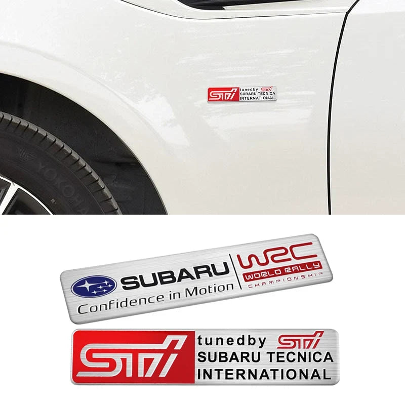 Aluminium Alloy Car Emblem Badge Sticker Decals Decoration For Subaru STI Impreza Legacy WRX BRZ Forester XV Outback Crosstrek