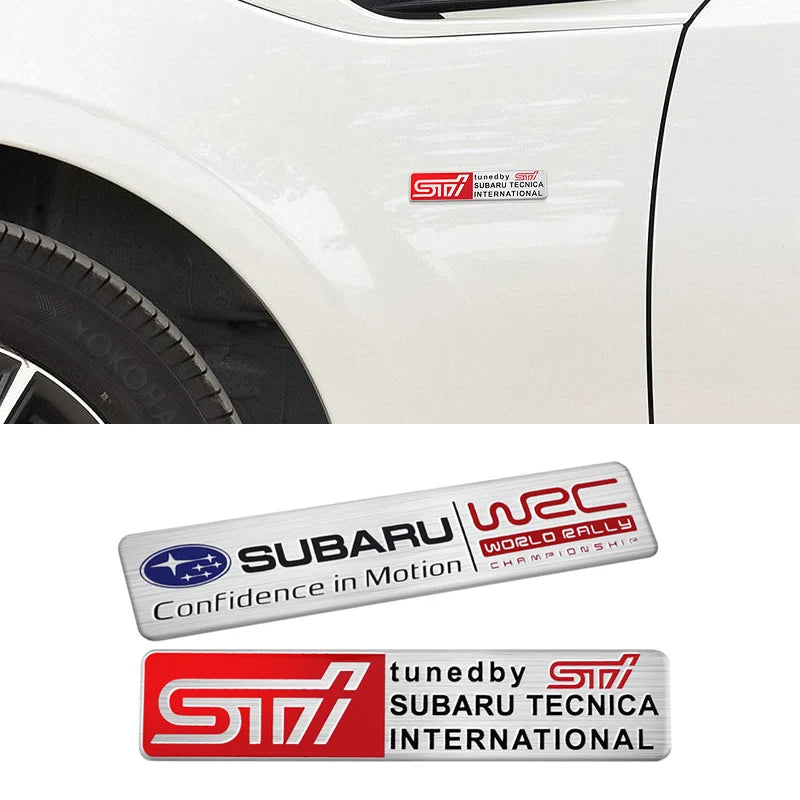 Aluminium Alloy Car Emblem Badge Sticker Decals Decoration For Subaru STI Impreza Legacy WRX BRZ Forester XV Outback Crosstrek