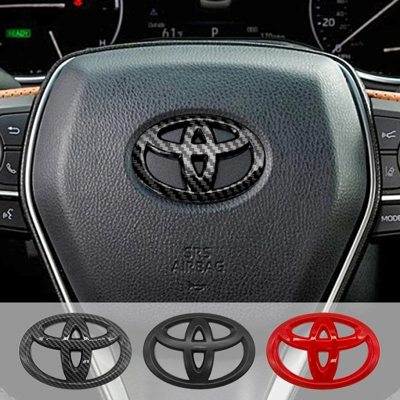 Car steering wheel sticker logo badge decoration For Toyota Hilux Prius Avensis Auris Verso Corolla Camry