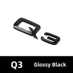 Car Rear Trunk Emblem Sticker For Audi A3 A4 A5 A6 A7 A8 Q3 Q5 Q7 Original Size Quarrto Sline Emblem ABS Black Refit Accessories