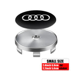 4pcs 56/65mm Car Wheel Center Hub Stickers 60/68mm Wheel Center Hub Caps Cover For AUDI A3 A4 A1 Q3 Q4 Q5 Q6 Q7 Q8 TT RS Sline