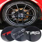 4Pcs 56MM Car Styling Aluminum Wheel Center Hub Caps Stickers For Toyota Rav4 Corolla Camry Aqua Yaris Cross Auris TRD GR Sport
