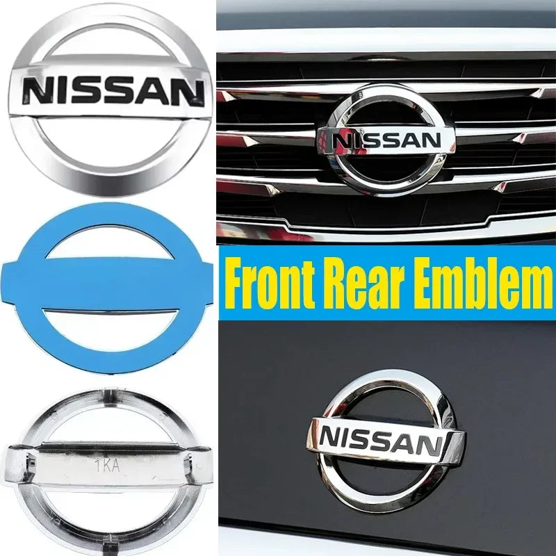3D ABS New Emblem Car Front Rear Logo for Nissan Tiida Sentra Teana X Trail T30 T32 Almera Kicks Micra Qashqai J10 J11 Leaf Juke