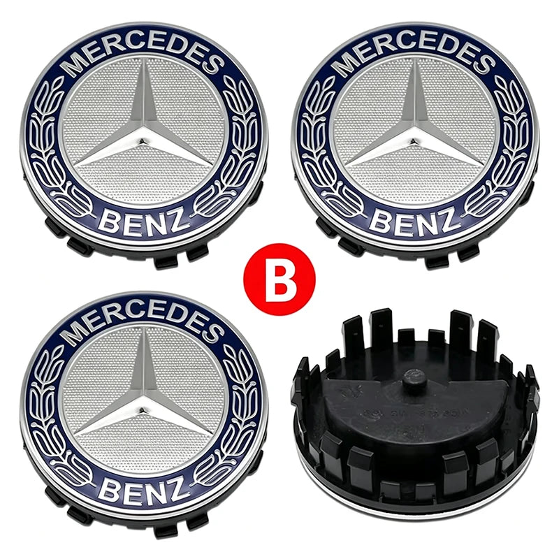 4Pcs 75MM for Mercedes Benz C E A B S Class GLE GLA GLB GLC GLS AMG W203 W204 W205 W176 W177 Floating Car Wheel Hub Center Caps