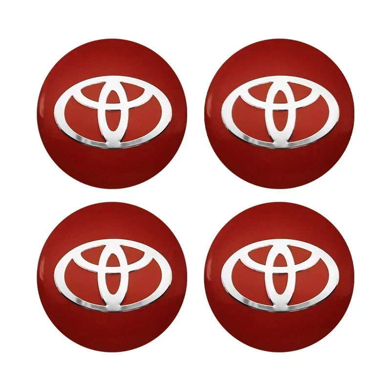 4pcs 56mm Car Styling Wheel Center Hub Caps Stickers Badge Emblem Decoration Decal For Toyota Corolla Auris Yaris CHR Rav4 Hilux