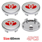 4Pcs Car Wheel Center Hub Caps Emblem Badge Rim Dust Cover For Toyota Corolla Camry Highlander Yaris Prius CHR Auto Accessories
