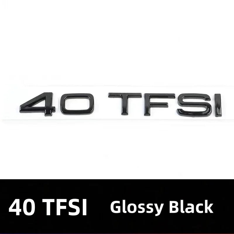 Car Rear Trunk Emblem Sticker For Audi A3 A4 A5 A6 A7 A8 Q3 Q5 Q7 Original Size Quarrto Sline Emblem ABS Black Refit Accessories