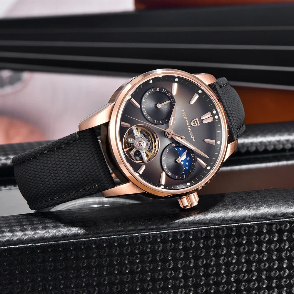 Pagani Design New Men's Automatic Mechanical Watch Tourbillon Clock Sapphire Stainless Steel Men's Military Watch