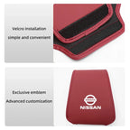 Leather Car Headrest Cover Front Rear Seat Pillow Protective Set For Nissan Sylphy N7 Teana Qashqai Note J10 J11 Navara Juke GTR