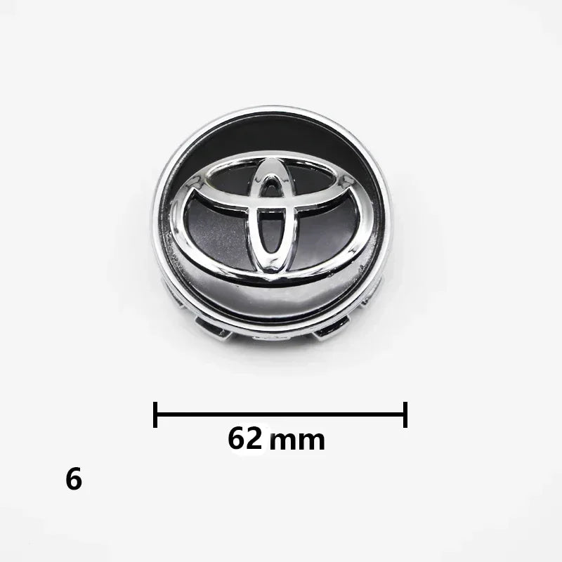 4pcs 57mm/62mm Car Tyre Wheel Center Hub Cap Badge Logo Rim Emblem For Toyota Corolla Camry Yaris CHR Rav4 Auris Verso Avalon