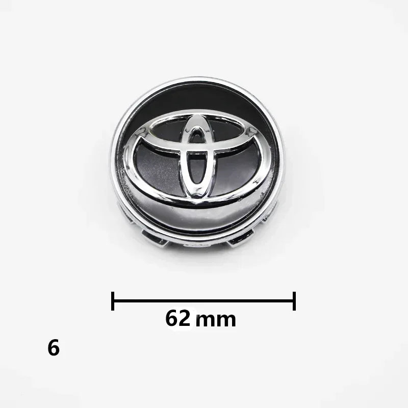 4pcs 57mm/62mm Car Tyre Wheel Center Hub Cap Badge Logo Rim Emblem For Toyota Corolla Camry Yaris CHR Rav4 Auris Verso Avalon