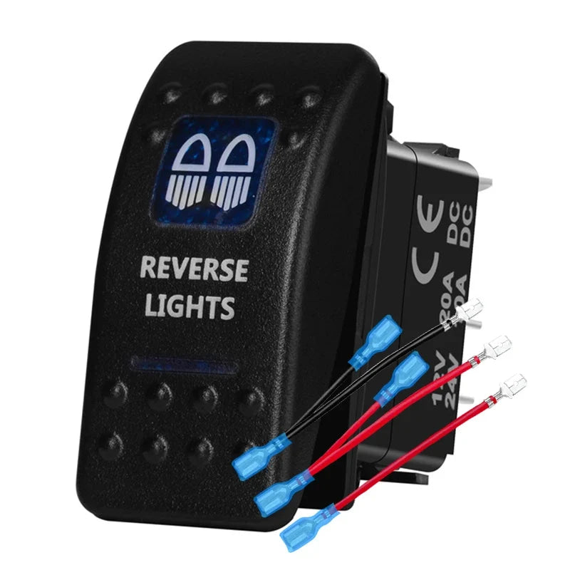 12v/24v Blue Led Light 5 Pin On Off SPST Rocker Switch 7 Pin On Off On ARB Carling Style Car Boat Waterproof Push Switch