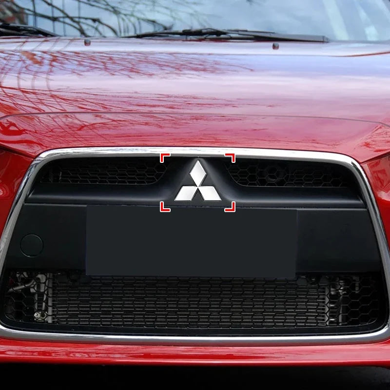Car Logo Front Bonnet Hood Rear Tail Trunk Emblem Auto Accessories For Mitsubishi ralliart Lancer 9 10 ASX Outlander Pajero L200