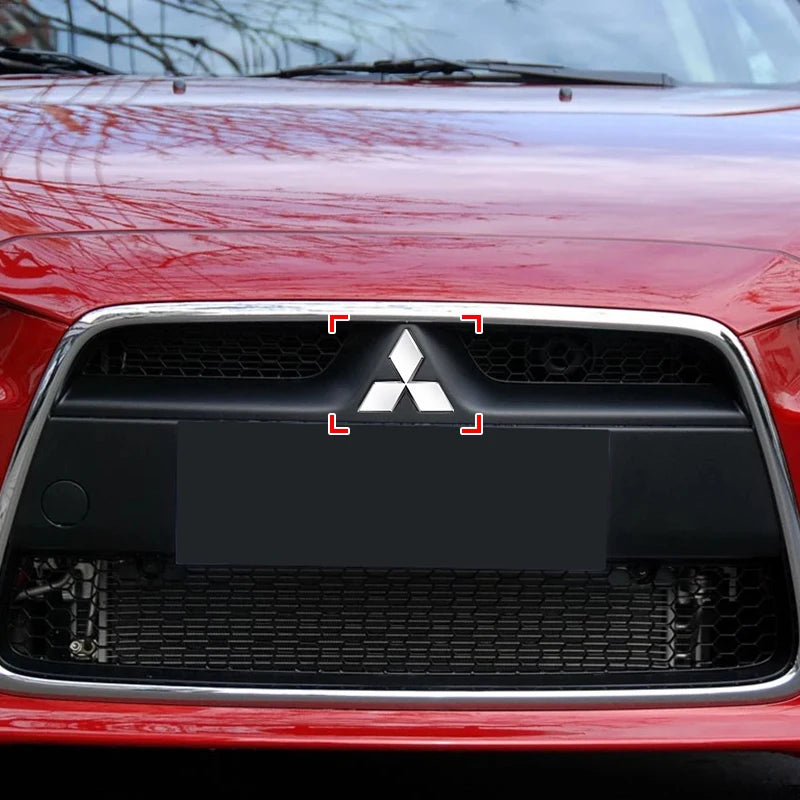 Car Logo Front Bonnet Hood Rear Tail Trunk Emblem Auto Accessories For Mitsubishi ralliart Lancer 9 10 ASX Outlander Pajero L200