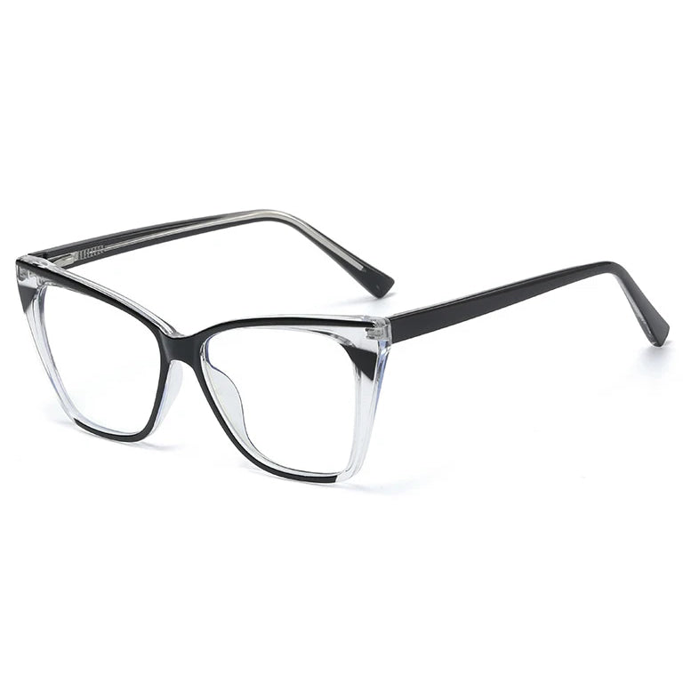 Gafas anti-luz azul a la moda para mujer, gafas clásicas antideslumbrantes con protección ocular para juegos de ordenador, montura de luz, gafas de cristal lisas