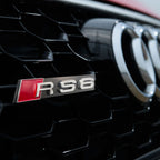 3D ABS For Audi RS6 RS4 RS3 RS5 RS8 RS7 Emblem Car Front Grille Badge Logo Decoration Stickers Exterior Modification Accessories