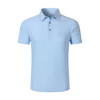 Men's Linen Blend Short Sleeve Polo Shirt Button Placket Chest Patch Breathable Casual Golf Business Work Daily Tops for Men