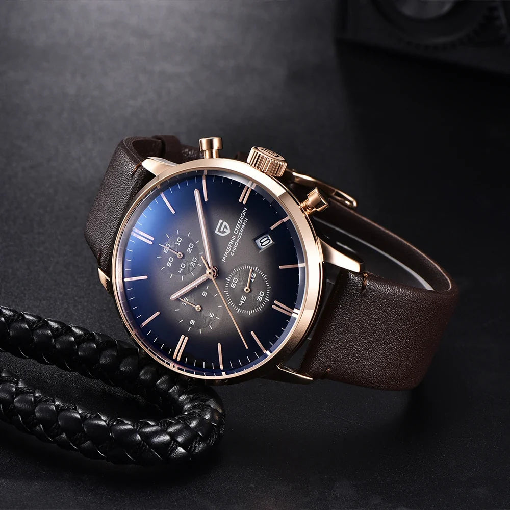 2026 new Pagani design watch VK67 men's quartz watch top leisure sports chronograph stainless steel waterproof men's watch reloj