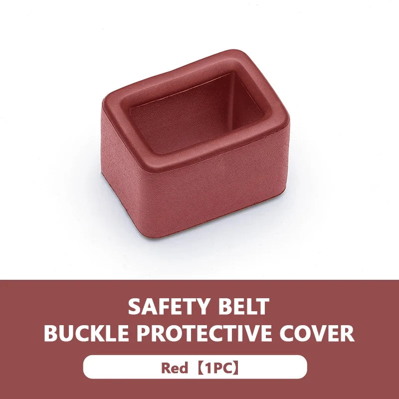 SEAMETAL Car Seat Belt Buckle Cover Anti Scratch Seatbelt Button Protector Seat Belt Protection Cover Car Interior Accessories