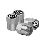 4Pcs Car Wheel Tires  Valve Caps Auto Exterior Accessories For Volkswagen GTI Golf Polo Passat RLine Magotan Jetta Bora Beetle R