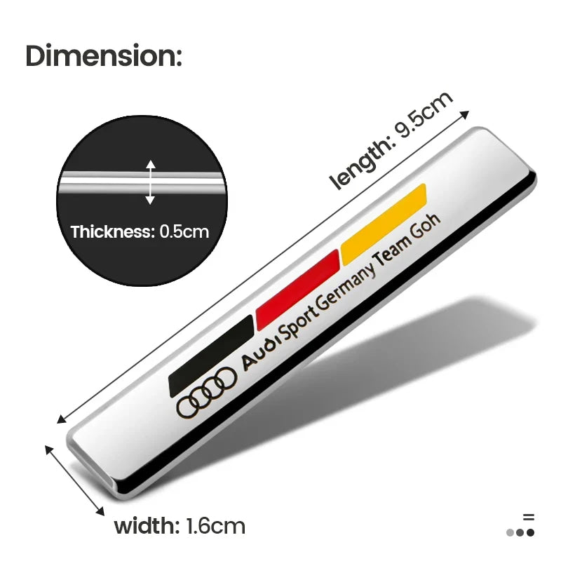 NEW Audi Sline Metal Logo Car Sticker Aluminum Emblem For Audi S Line Quattro A1 A3 A4 A5 A6 A7 A8 Q2 Q3 Q5 Q6 Q7 Q8 Accessories