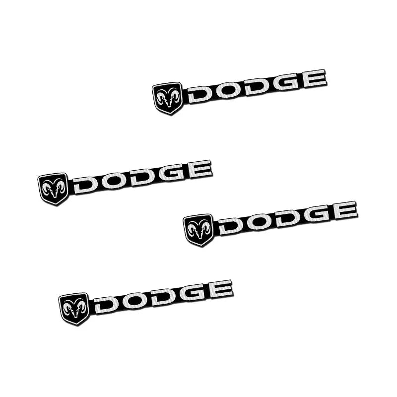 4Pcs For Dodge Ram 1500 Journey Charger Challenger Durango Dart 3D Aluminum Car Audio Stereo Speaker Badge Emblem Stickers