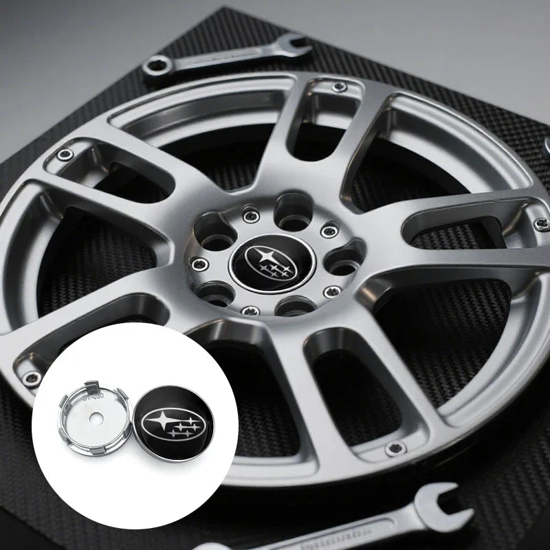 Car wheel hub emblem - Auto parts for vehicles For Subaru Forester impreza Outback Legacy Tribecacar WRC XV Car Accessories