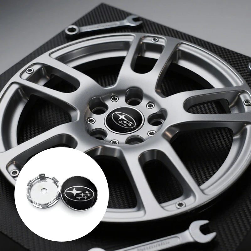 Car wheel hub emblem - Auto parts for vehicles For Subaru Forester impreza Outback Legacy Tribecacar WRC XV Car Accessories