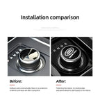Shift Knob Decoration Metal Cover Car Console Button Sticker For Land Rover Discovery 2 3 4 Range Rover Freelander SV SVR Velar