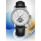 Shanghai Watch Skeletonized Flywheel Men's Mechanical Watch 42mm Automatic Watches Retrograde Calendar Sapphire Wristwatch S8924