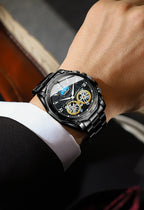 BINBOND Luxury Men Quartz Watches Fashion Concept Decorative Dial Casual Military Sports Wristwatch Waterproof Men's Clock