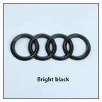 1Pc Audi directly covered front /Rear logo Emblem Refitted four-ring black Badge For Audi A4 A3 A5 A7 Q3 Q5 Q7 Q2 A6 Accessories