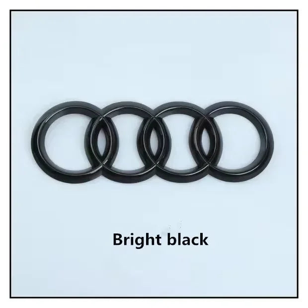 1Pc Audi directly covered front /Rear logo Emblem Refitted four-ring black Badge For Audi A4 A3 A5 A7 Q3 Q5 Q7 Q2 A6 Accessories