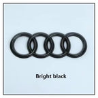 1Pc Audi directly covered front /Rear logo Emblem Refitted four-ring black Badge For Audi A4 A3 A5 A7 Q3 Q5 Q7 Q2 A6 Accessories