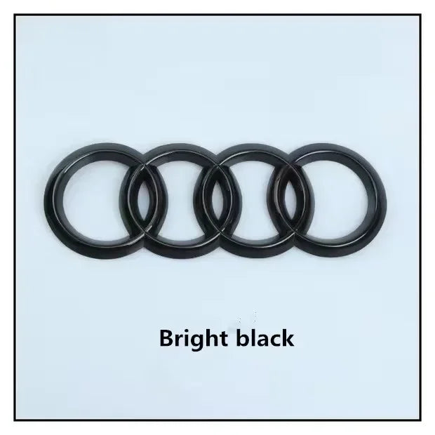 1Pc Audi directly covered front /Rear logo Emblem Refitted four-ring black Badge For Audi A4 A3 A5 A7 Q3 Q5 Q7 Q2 A6 Accessories