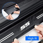Carbon Fiber Car Stickers Door Sill Protector Bumper Protection Tape for Chevrolet SS Sport Cruze Camaro Captiva Aveo Lacetti