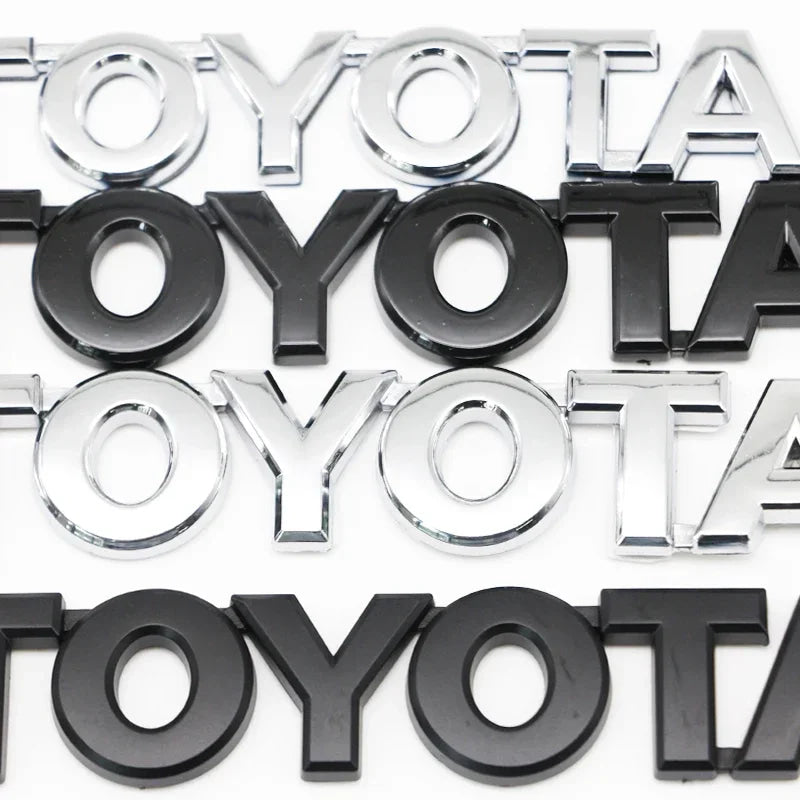 3D ABS TOYOTA Emblem Badge Car Sticker Car Trunk Sticker For Toyota Chr Corolla Camry Yaris Hilux Prius Avensis Auris Prado TRD