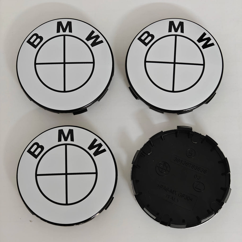 4pcs For BMW 50th E90 E60 F10 F20 G20 G30 E53 E85 E70 56mm 68mm Blue White Car Hub Cap Wheel Center Cap Emblem Badge Accessories