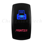 Waterproof 5 Pins SPST On/Off Rocker Switch Blue & Red Led 20A/12V 10A/24V Toggle Switch GPS for Cars,Trucks, RVs, Boats